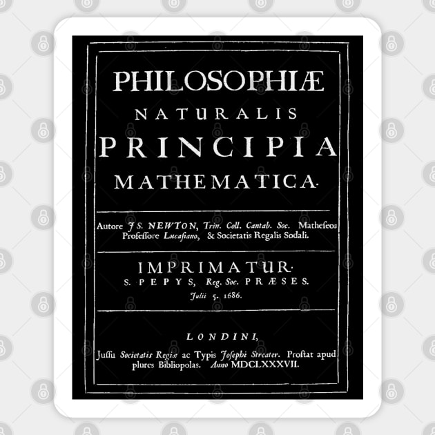 Newton's Principia for Physics & Science Lovers - Authentic Vintage Sticker by TuncGK